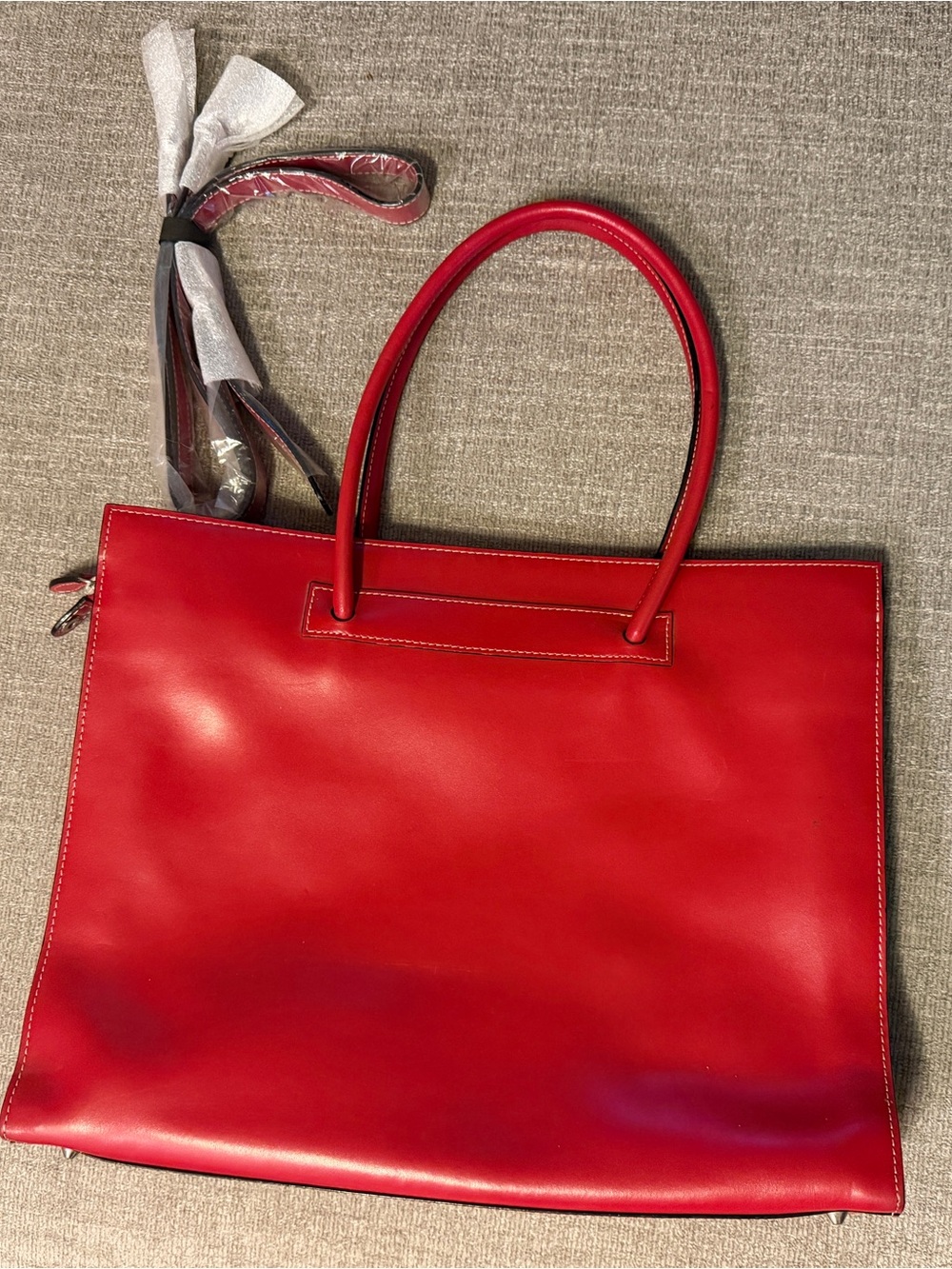 Lodis Red Leather Tote Bag - Women Bags